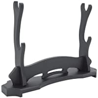 CAOLU Soporte de Espada Capa Katana Estante Soporte de Madera Espada Samurái 2 Capas